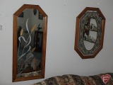 (2) framed mirrors