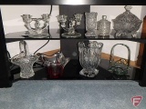 Glassware: candle holders, vases, dishes