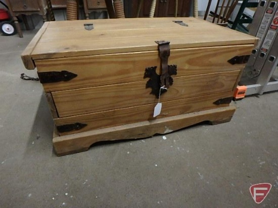Wood box/chest, 18inHx36inWx20inD