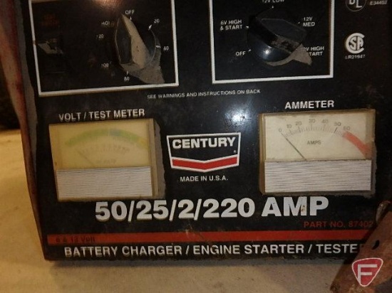 Century 50/25/2/220 amp battery charger/engine starter/tester