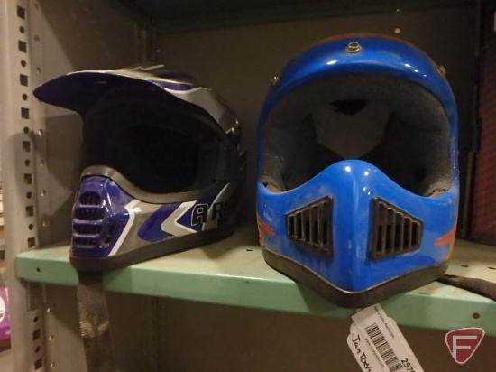 (2) motocross helmets
