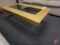 Wood and glass coffee table, 47-1/2