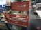 Craftsman 6 drawer toolbox with contents; Beckman digital multimeter, label maker, misc tools