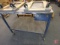 Table, 48x30x38.5in on wheels, furniture moving carts (2)