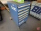 Metal cabinet, 6 drawers, on wheels,28.5x22x40in