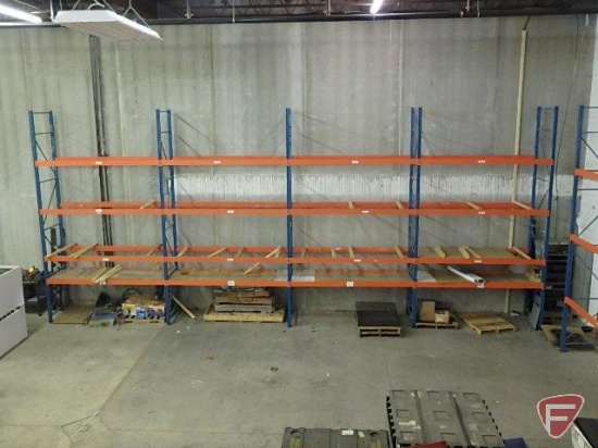 Pallet racking: (5) 216"X42" uprights and (34) 121" crossbars