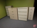 (4) 4-drawer lateral filing cabinets, (1) 5-drawer lateral filing cabinet,