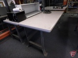 Tables (2), 72x36x34in, and contents; electrical wire, microwave, metal box