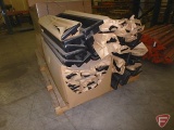 Contents of pallet; black plastic trays