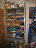 Shelf and contents: electrical wire and tubing, includes plastic tubing wrap,