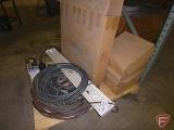 Contents of pallet: air hose, oiler, light bulbs, tubing, 48