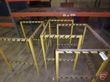 (3) Metal frames painted with a safety theme, 40X29.5X40