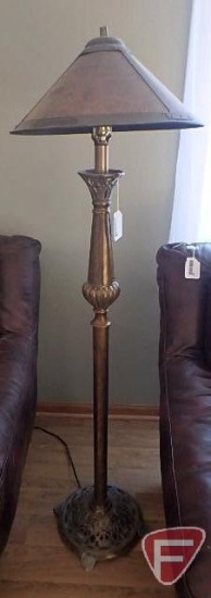 Floor lamp, decorative base, approx. 58in high
