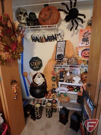 Halloween Decorations in closet