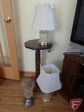 3 Lamps and plant stand