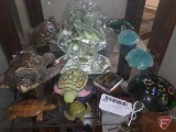 Variety of turtle figurines, 10 pcs