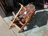 Royal racer sled with homemade wood childs wagon