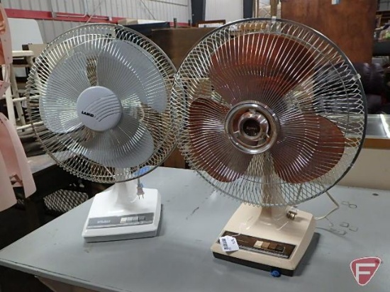 Galaxy 16in oscillating fan and Lasko 16in oscillating fan. Both