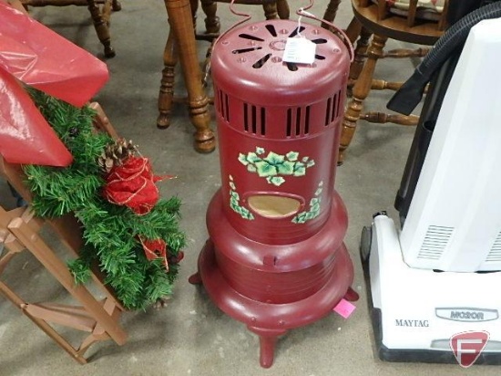 Decorative painted metal vintage heater