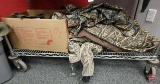 Men's hunting clothing, most is camouflage