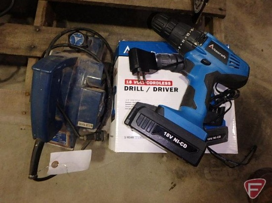 Altocraft 18v cordless drill with charger and battery and HDC 3" electric planer