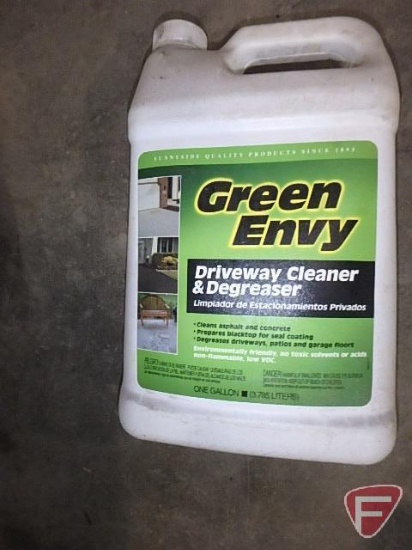 (2) gallons of bleach and (2) gallons driveway cleaner/degreaser