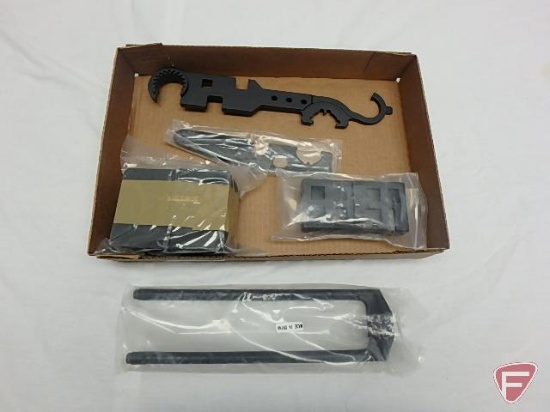 AR15 tools; multi wrenches, handguard removal tool, vise blocks