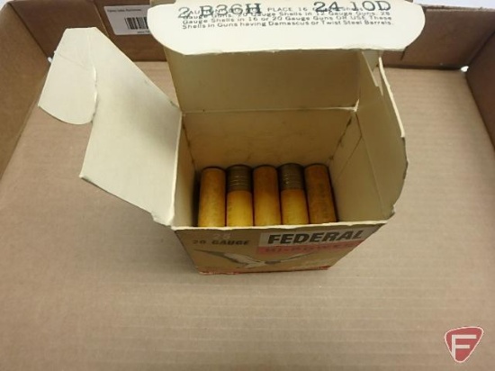 20 gauge ammo (10) rounds, #5, vintage box