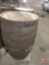 Wood whiskey barrel