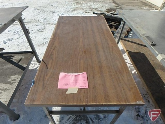 Table with metal frame 60"x30"x29-1/2"