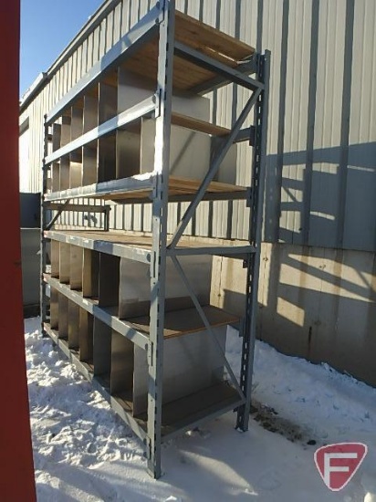 Pallet racking: (2) 32"x96" uprights and (12) 86" crossbars