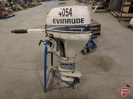 1998 Evinrude 9.9hp outboard boat motor, 4 stroke, sn G04519431