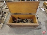 Cast iron shoe forms in many sizes in wood box