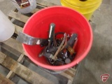 Screw drivers, hammer, combination wrenches, pry bar, Nova XR5000 taser, pliers,