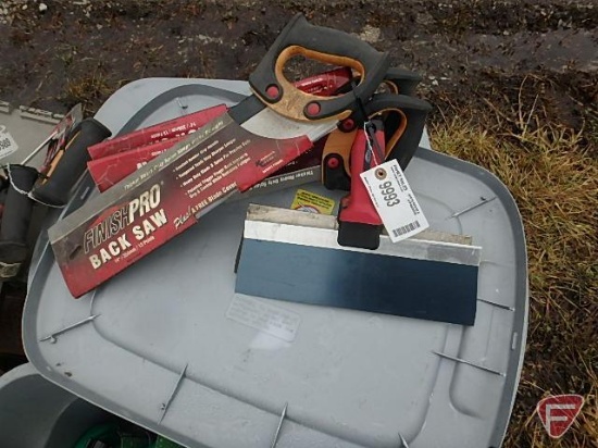 2 -12" MUD KNIFES AND 3 NEW SAWS
