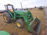 1993-94 JOHN DEERE 5300 TRACTOR 4,462 HRS FRONT LOADER BUCKET 8 REAR WEIGHTS < WEAK CLUTCH>