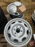 4 GRAY STEEL FORD WHEELS 6 BOLT 17