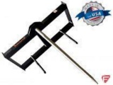 New Tomahawk HD Hay Spear Frame with single tine, Fits Universal Skid Steer, DMH-3024