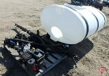 Skid mount liquid de-icer 500 gallon tank with Honda 6 HP motor and pump, boom, control panel