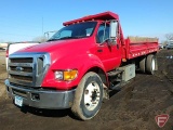 2004 Ford F-650 Landscape Dump Truck with fold-down sides