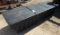 Black plastic truck bed tool box