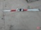 (9) Par-Aide flag sticks, red/white, approx. 7.5' tall