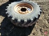 (1) Bobcat tire on rim, 12-16.5