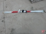 (9) Par-Aide flag sticks, red/white, approx. 7.5' tall