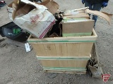 Crate of John Deere mower deck mounting kits