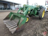 1959 John Deere 630 gas row crop tractor, power steering, 3pt, tank heater, good 13.6X38 rubber