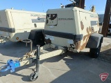 1998 Ingersoll Rand P185WJD trailer mounted air compressor, white, 332 hours showing