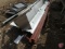Used corrugated siding steel pieces, misc. sizes; stainless steel shelf,