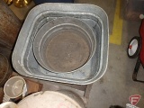 (2) galvanized tubs