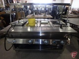 Duke Thermaduke 4 compartment steam table on casters with sneeze guard, missing side